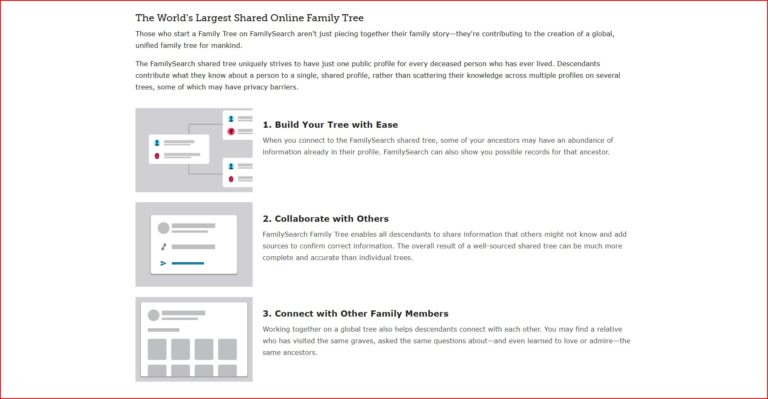 Overview 4 FamilySearch Family Tree