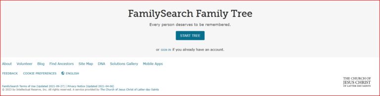 Overview 5 FamilySearch Family Tree